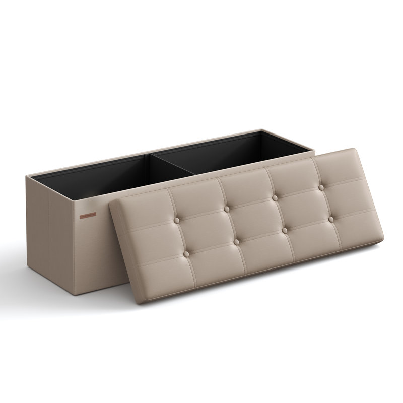 Storage Ottoman Bench, Camel Brown