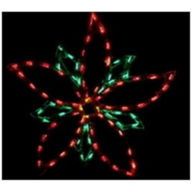 Petit présentoir lumineux suspendu de style poinsettia