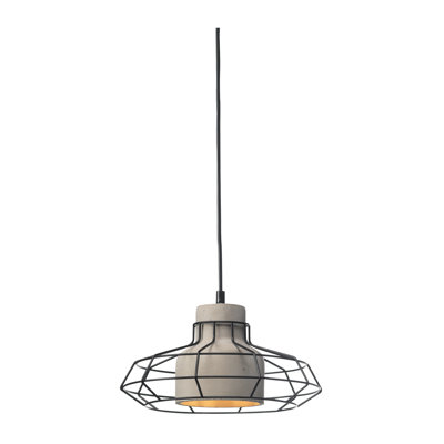 Zain 1 - Light White/Black Dome Pendant