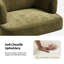 Chaise de bureau pivotante en chenille simple avec accoudoirs courbés Jacqueline-1521269018