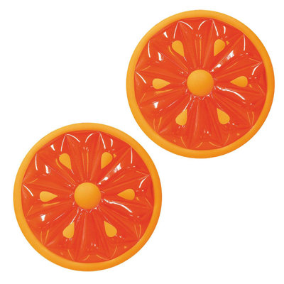 Swimline 60-Inch Inflatable Heavy-Duty Swimming Pool Lemon Slice Float (2 Pack)