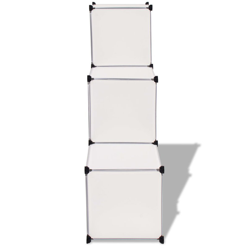 110cm H x 110cm W Steel Bookcase, White