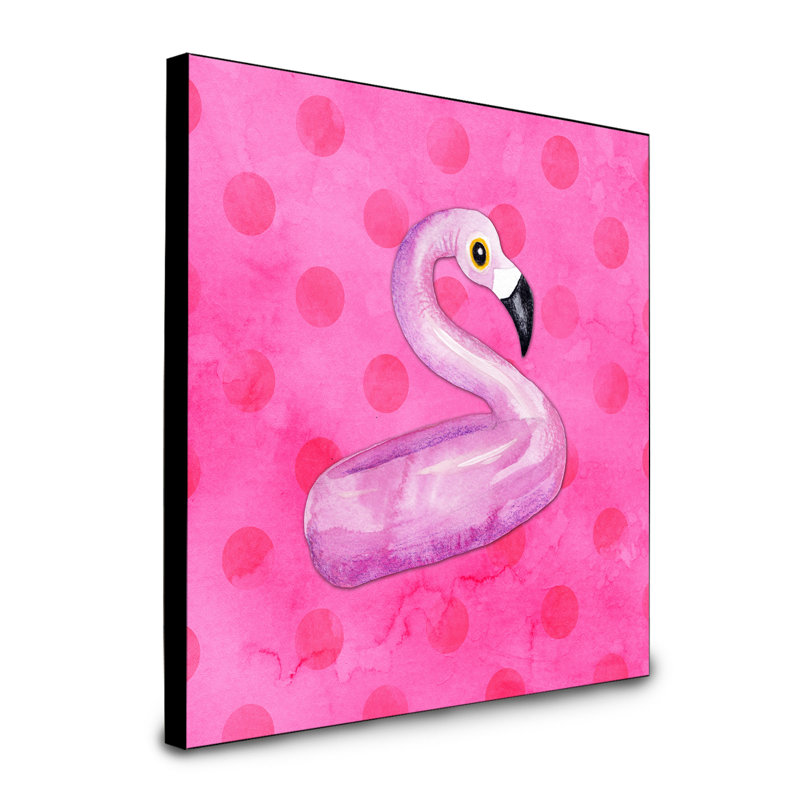 Panneau mural artistique flamant rose floaty Dordogne, Rose