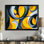 Jaune et gris Urban Jazz Note I - Abstract Still Lifes, art mural