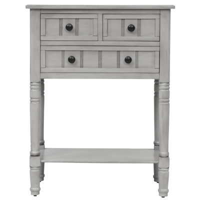 Skai Wooden Console Table with 3 Drawers & Bottom Shelf by Charlton Home