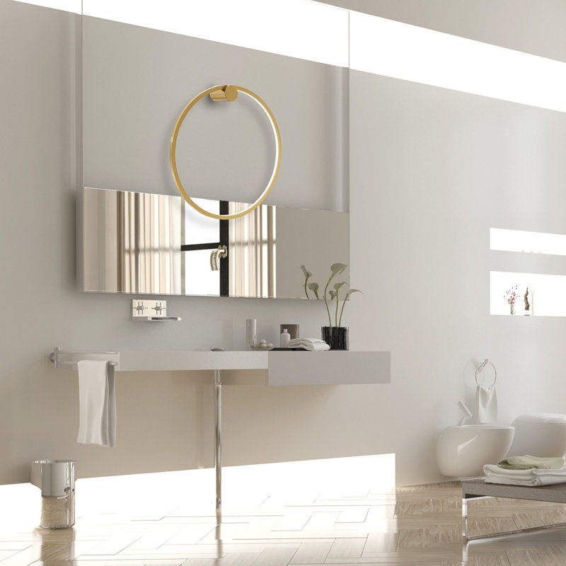 Saturno LED Flush Mounted Sconce, 50cm H x 50cm W x 15cm D, Gold