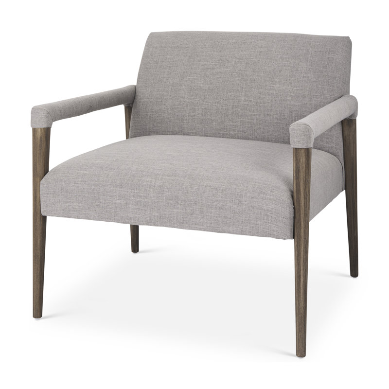 Fauteuil en polyester Deidra, Gris
