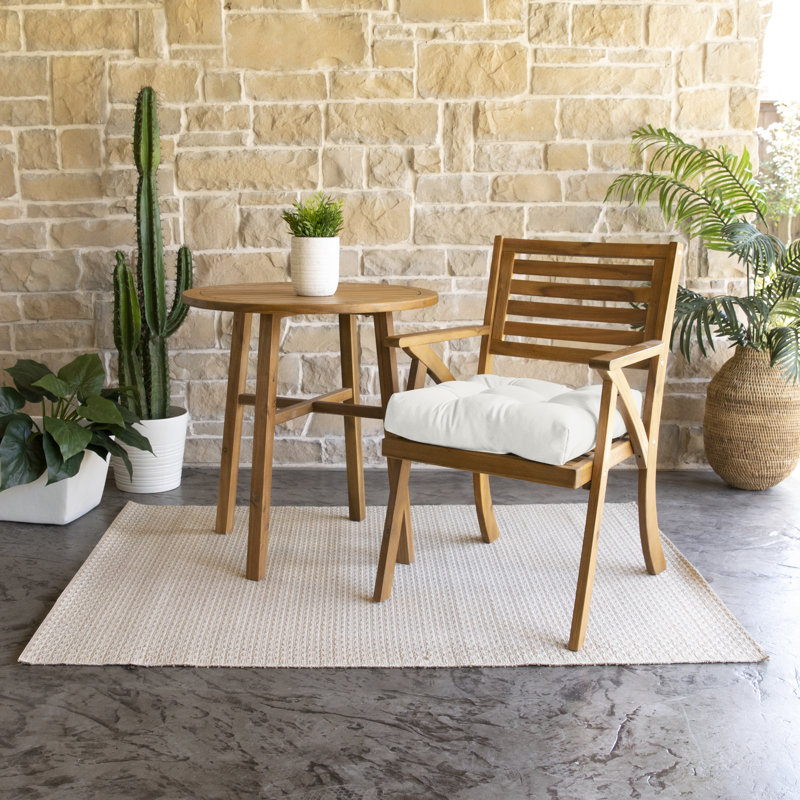 Tufted Outdoor Sunbrella Seat Cushion, 16" W, Canvas Natural Sunbrella® Canvas