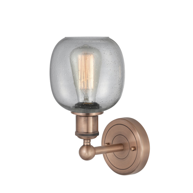 Cheraw Armed Sconce, Seedy, Antique Copper
