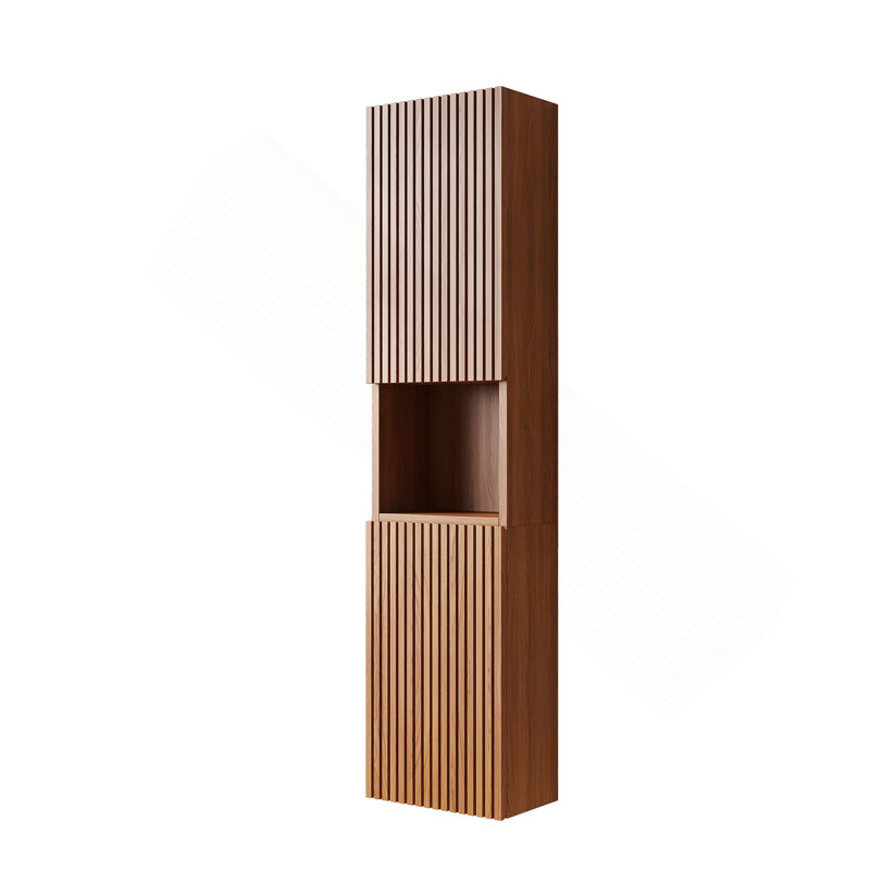Armoire murale de 59 po de hauteur pour salle de bain, armoire de rangement étroite avec portes et tablettes, convient aux petits espaces, convient aux salles de bain, aux salons et aux buanderies