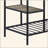 Rustic Oak & Black Finish Kitchen Island