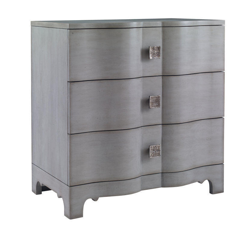 Carney 3 - Drawer Solid Wood Dresser, Debutante