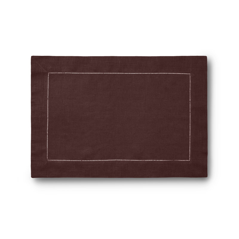 Festival Linen Rectangle Placemats, Chocolate