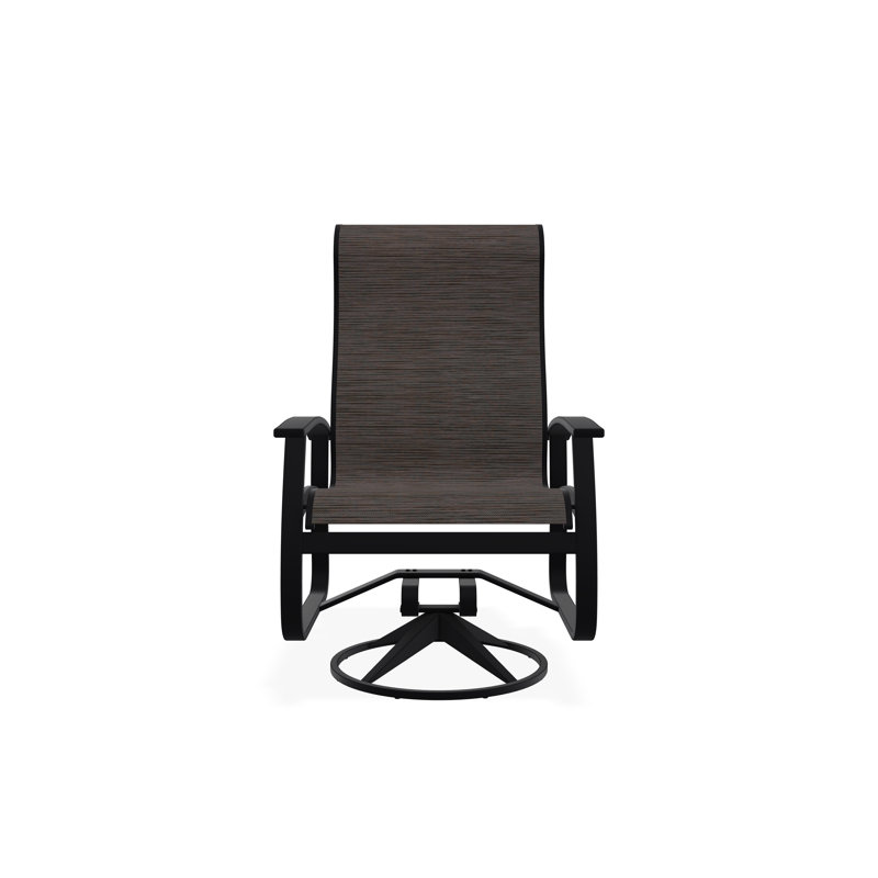 Chaise berçante pivotante en aluminium Belle Isle, James, Noir