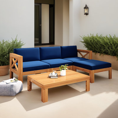 Ensemble de conversation modulaire 5 pièces avec ensemble de conversation et table basse