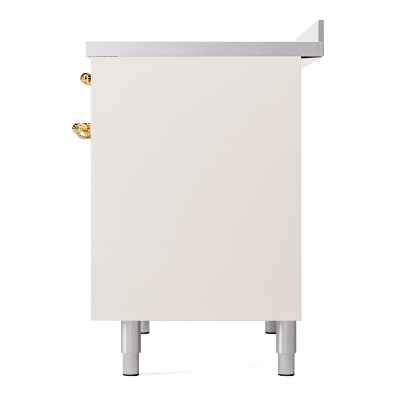 ILVE Nostalgie II 40 in Induction Range, Antique White/Brass