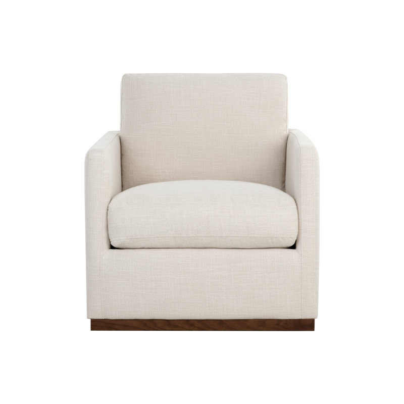 Leather Swivel Club Chair