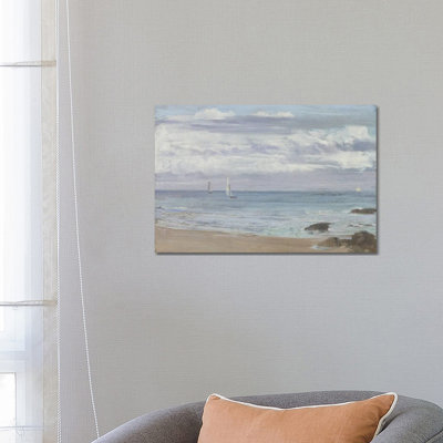 «Blue and Silver Trouville», reproduction d'art sur toile tendue