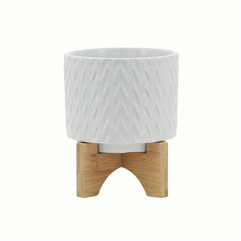 PLATEAU 5 "AVEC SUPPORT CHEVRON, BLANC