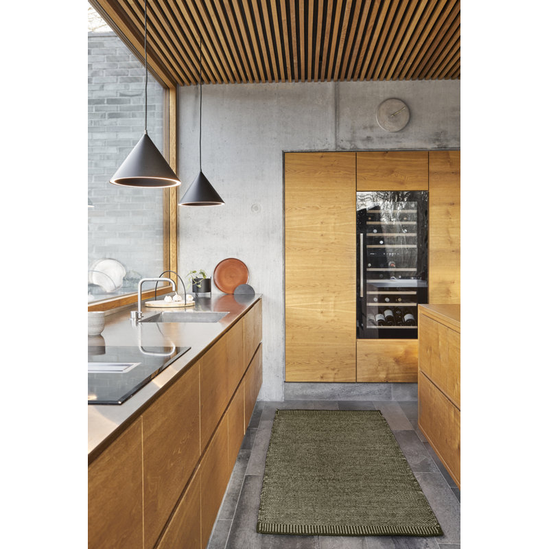 Moss Green Rombo Rug, Runner 2'4" x 6'5"