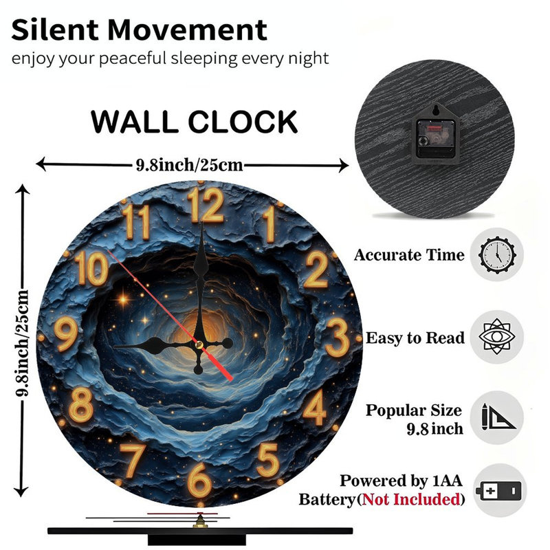 Horloge cosmique, chiffres lumineux
