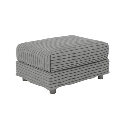 Plush Corduroy Ottoman Pouf Ottoman Living Room Ottoman Foot Stool Upholstered Ottoman