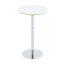 Ensemble de table de bar moderne en pierre frittée avec tabourets en faux rotin