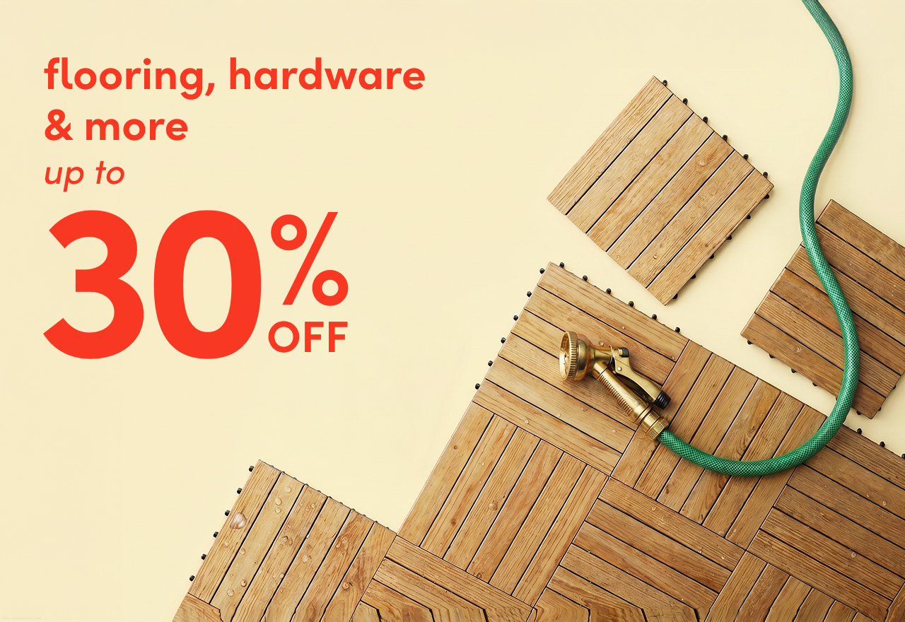 flooring, hardware & more on clearance