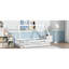Lit simple en forme de tente, lit avec garde-corps, lattes et porte, blanc-1502258152