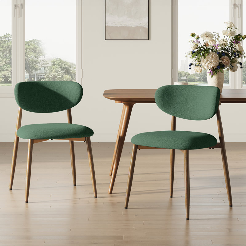 Westhampton Upholstered Dining Chair Side Chair, Green