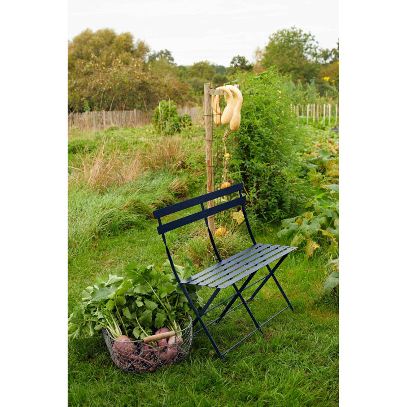 Bistro Outdoor Bench, Deep Blue