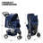 Foldable Pet Stroller, 3 Wheels Folding Carrier Jogger Stroller for Dogs Cats with Canopy and Basket-101628881