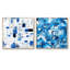 Daanya - Ensemble de 2 collages carrés à formes abstraites-101860794-101860795