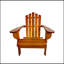 Chaise Adirondack d'extérieur ou d'intérieur en bois, pliable, chêne