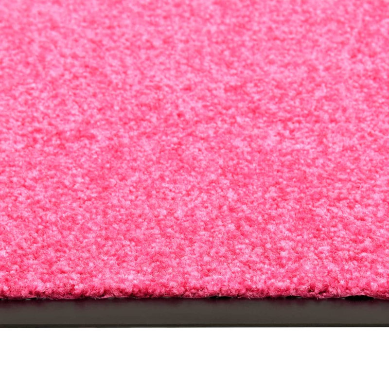Deirore Non-Slip Indoor / Outdoor Doormat, Pink, 0.9cm H x 120cm W x 90cm L