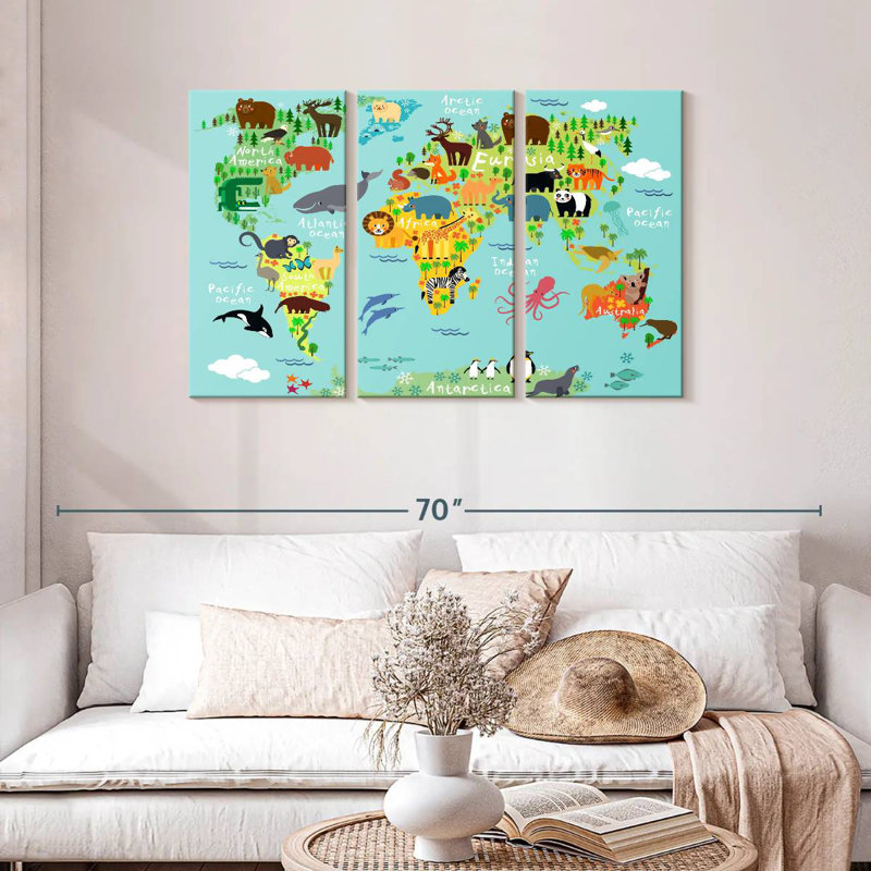Carte du monde Aliaz Kids Haven, H 28 po x l 45 po