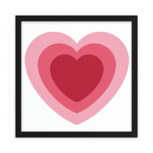 Latitude Run® Hearts - Picture Frame Graphic Art | Wayfair