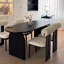 Chaise moderne en noyer avec assise rembourrée