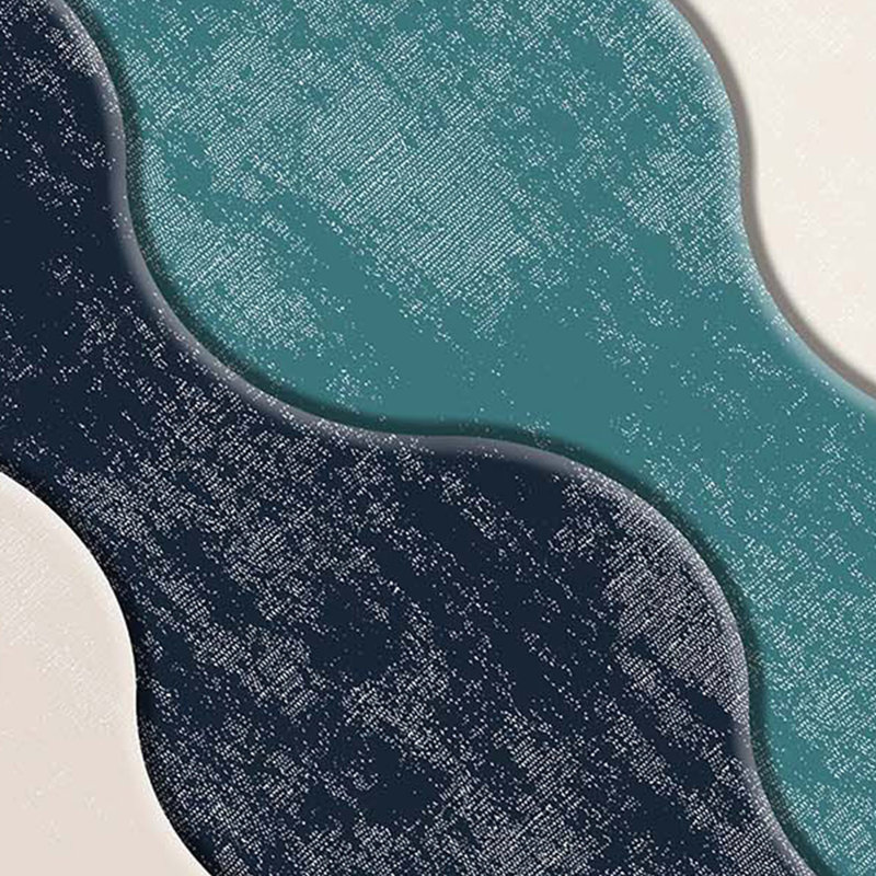 Tapis bleu de qualité supérieure (39,4 x 63,0 pouces), 100% polyester, 1200 g / m² | Semelle antidérapante en cuir, hauteur de l'éponge de 0,2 po | Antibactérien et antiallergique, lavable à la machine pour un nettoyage facile, décoration intérieure élégante