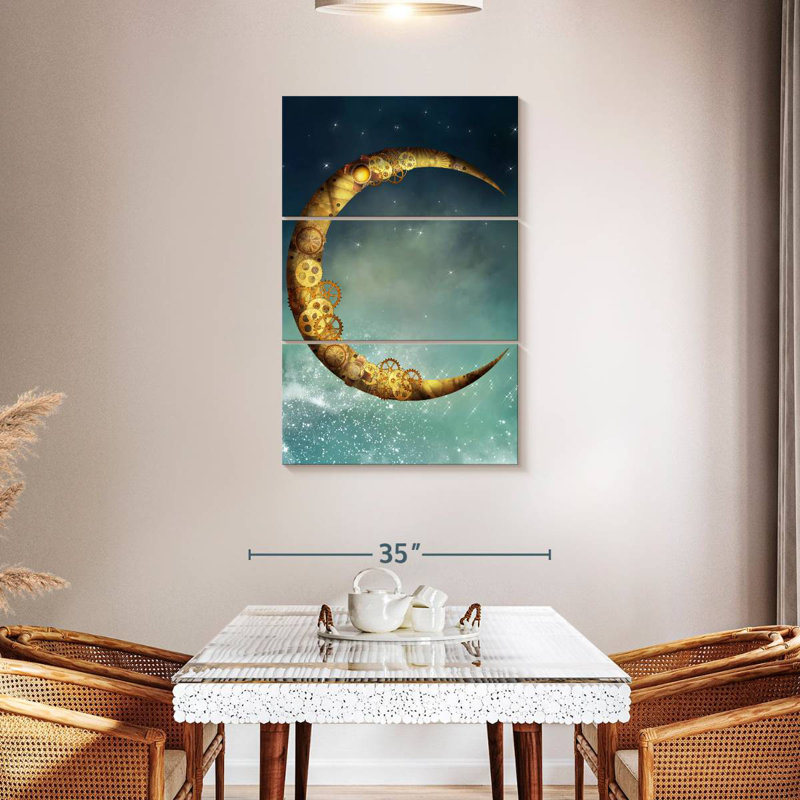 Oberle Steampunk Moon, 38" H x 24" W