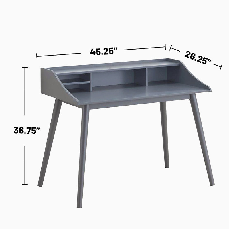 Bureau d'écriture à 4 compartiments gris
