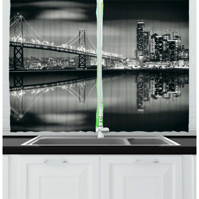 No Theme Pointed Kitchen Curtain