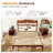 Retro Rattan-wood Blend Solid Rubber Wood Curved Bed Frame With Tool-free Hook And Loop Fastener Assembly & One-piece Silent Support Structure-1987097131