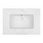 Lavabo de meuble-lavabo rectangulaire blanc 30,2 "x 18,5", une pièce, faible absorption d'eau, tache, surface de robinet lisse, résistance aux acides, utilisation dans la salle de bain