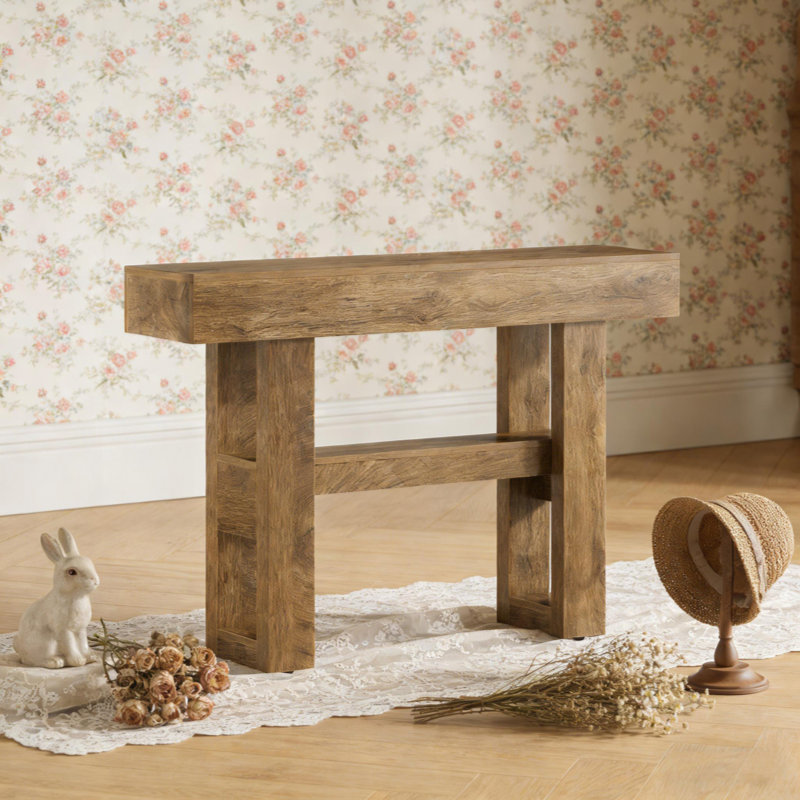 Entryway Table,Storage Console Table,Sofa Table, Light Brown