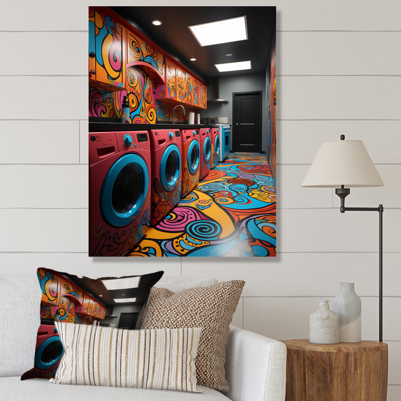 Blanchisserie, impression artistique sur toile II, H 32 po x l 16 po x P 1 po, Toile tendue