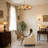 8-Light Modern Luxury Natural Colorful Agate Stone Chandelier