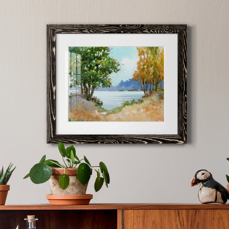 «Fall Day» par J Paul - reproduction d'art sur papier encadrée, H 24 po x l 18 po x P 1,5 po, Noir