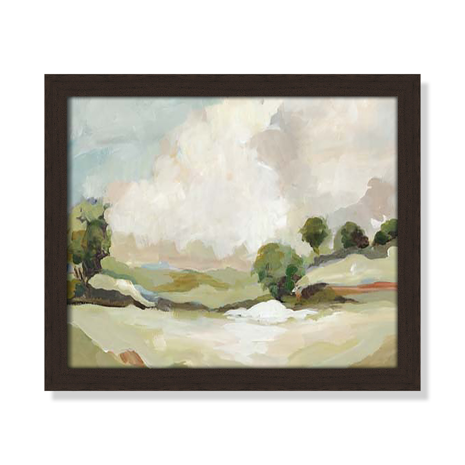 Pastoral Land by Allison Pearce, 13" H x 15" W x 1.25" D, Walnut