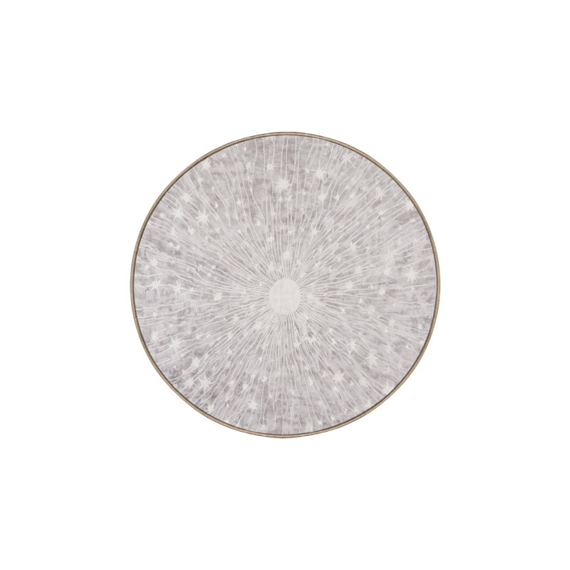 Tapis beige soyeux et moelleux, Rectangle 7 pi x 9 pi